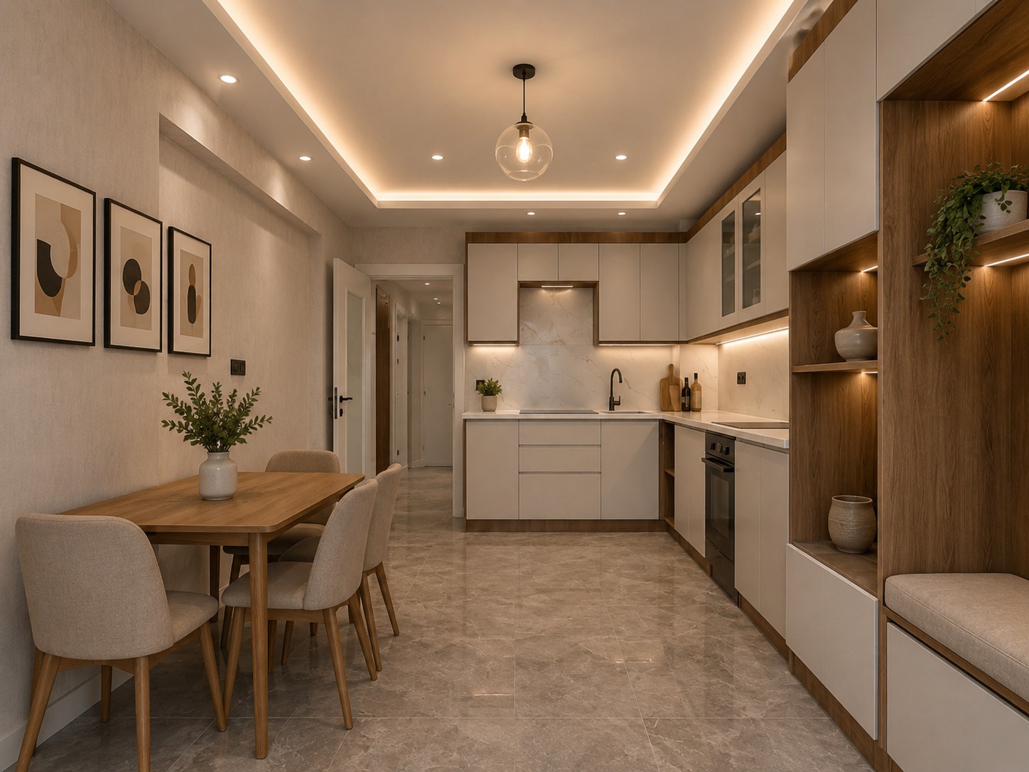 Eroğlu Tower 3+1 Mutfak ve Yemek Alanı